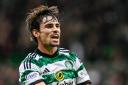 Celtic's Matt O'Riley celebrates