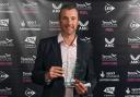 Jordan Gray with his trophy at the Tennis Scotland Awards 2024