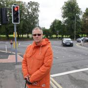 Nigel Payne at the junction at Victoria Road North, in Glasgow's West End