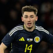 Billy Gilmour in action for the national team