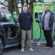 The EV charge points are powered by 100 percent renewable energy