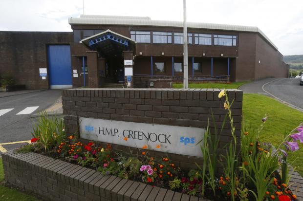 HM Inspectorate of Prisons for Scotland report on HMP Greenock. David Strang, HM chief inspector of prisons for Scotland published his report on Greenock prison today, Monday 22 September 2014. Pictured is gv of exterior of Greenock prison... Photograph