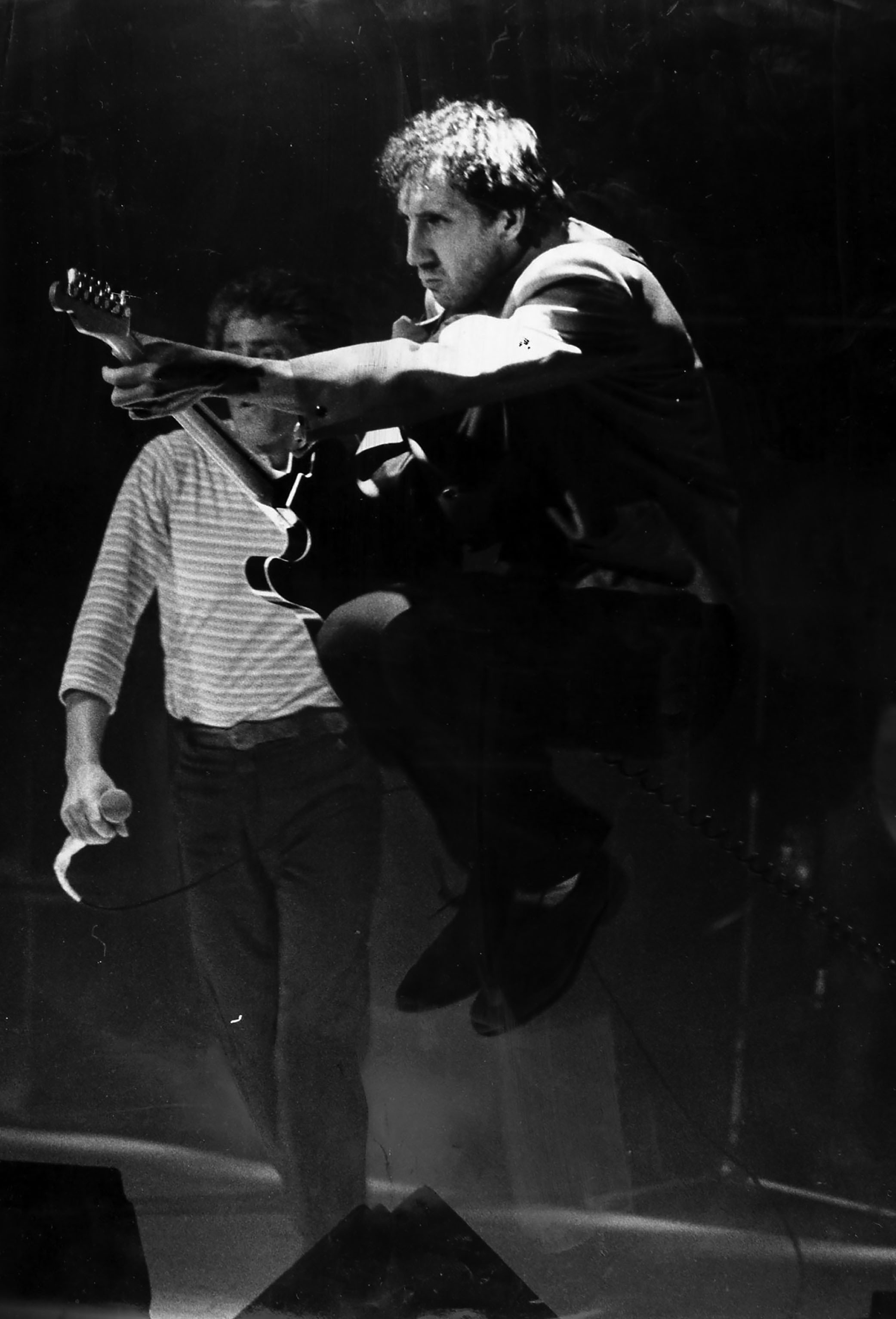 Pete Townshend and Roger Daltrey of The Who at Glasgow Apollo, January 1981. Pic: Herald and Times