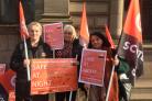 GMB campaigners urged councillors to sign up to their 'Safe at Night' campaign.