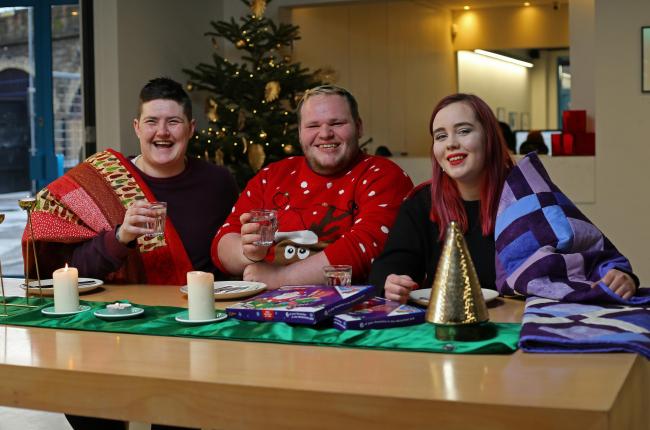 The 2019 Who Cares? Scotland Christmas dinner with Kerry Glencross, Tony Anderson and Megan Sutherland  Picture: Colin Mearns