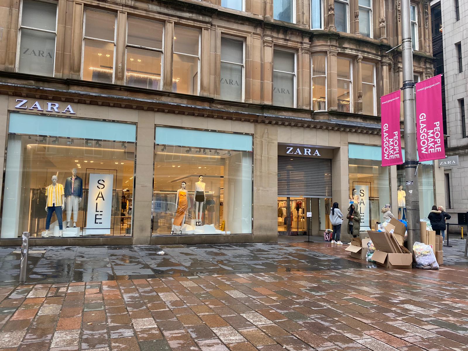 Glasgow city centre non-essential shops 