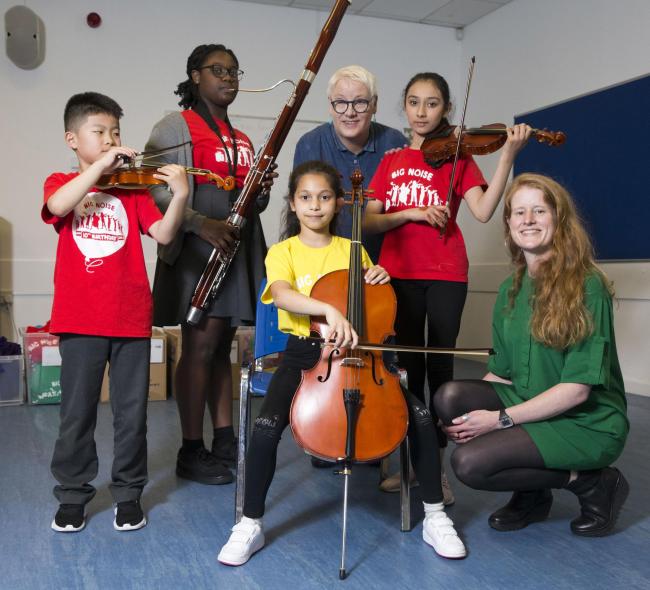 Pupils and tutors from Big Noise Govanhill