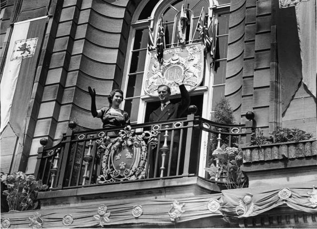 Glasgow Times: The Queen and Prince Phillip at Hamilton Town Hall, June 1953