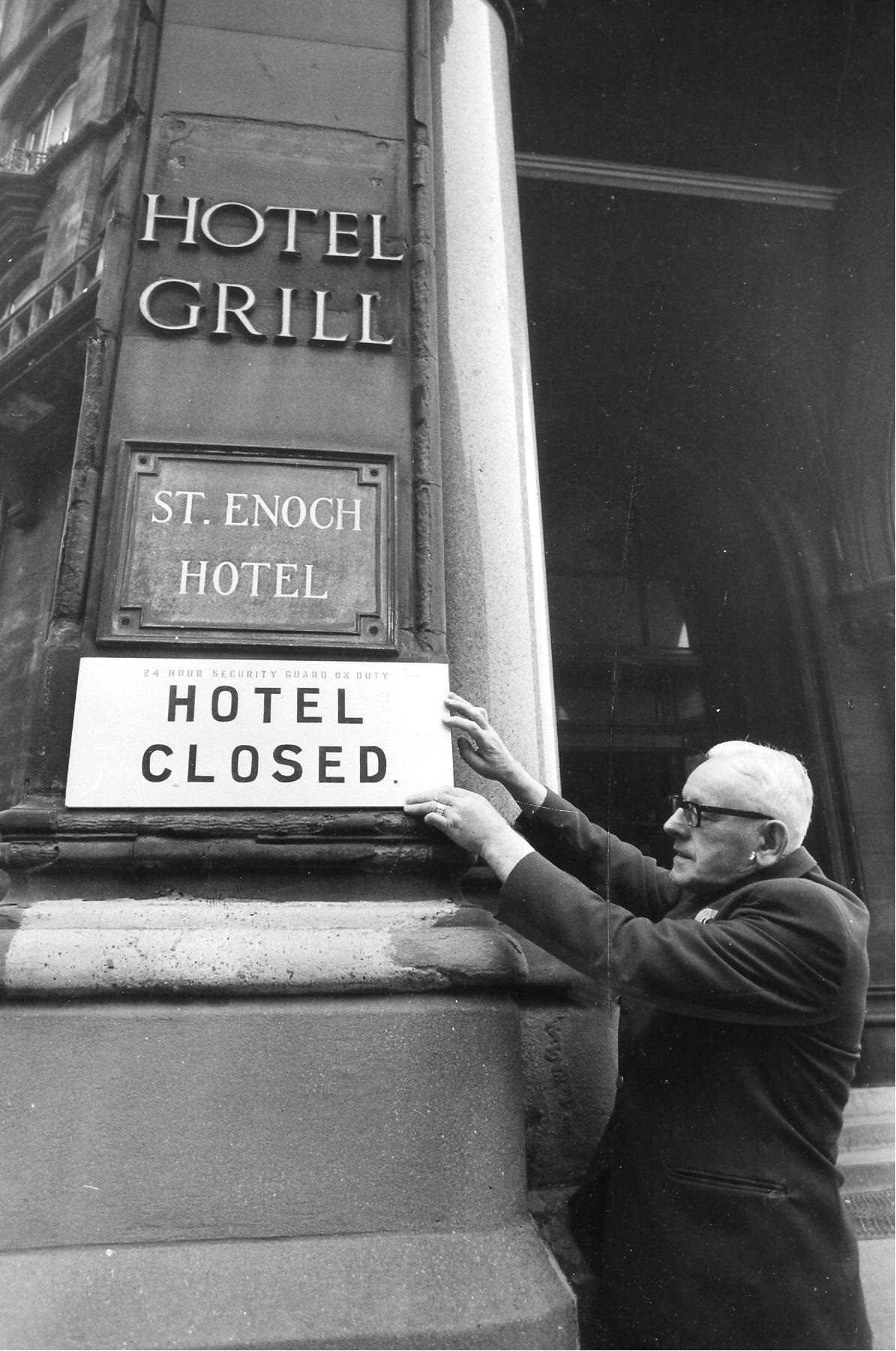 St Enoch Hotel closing in 1974. Pic: Herald and Times