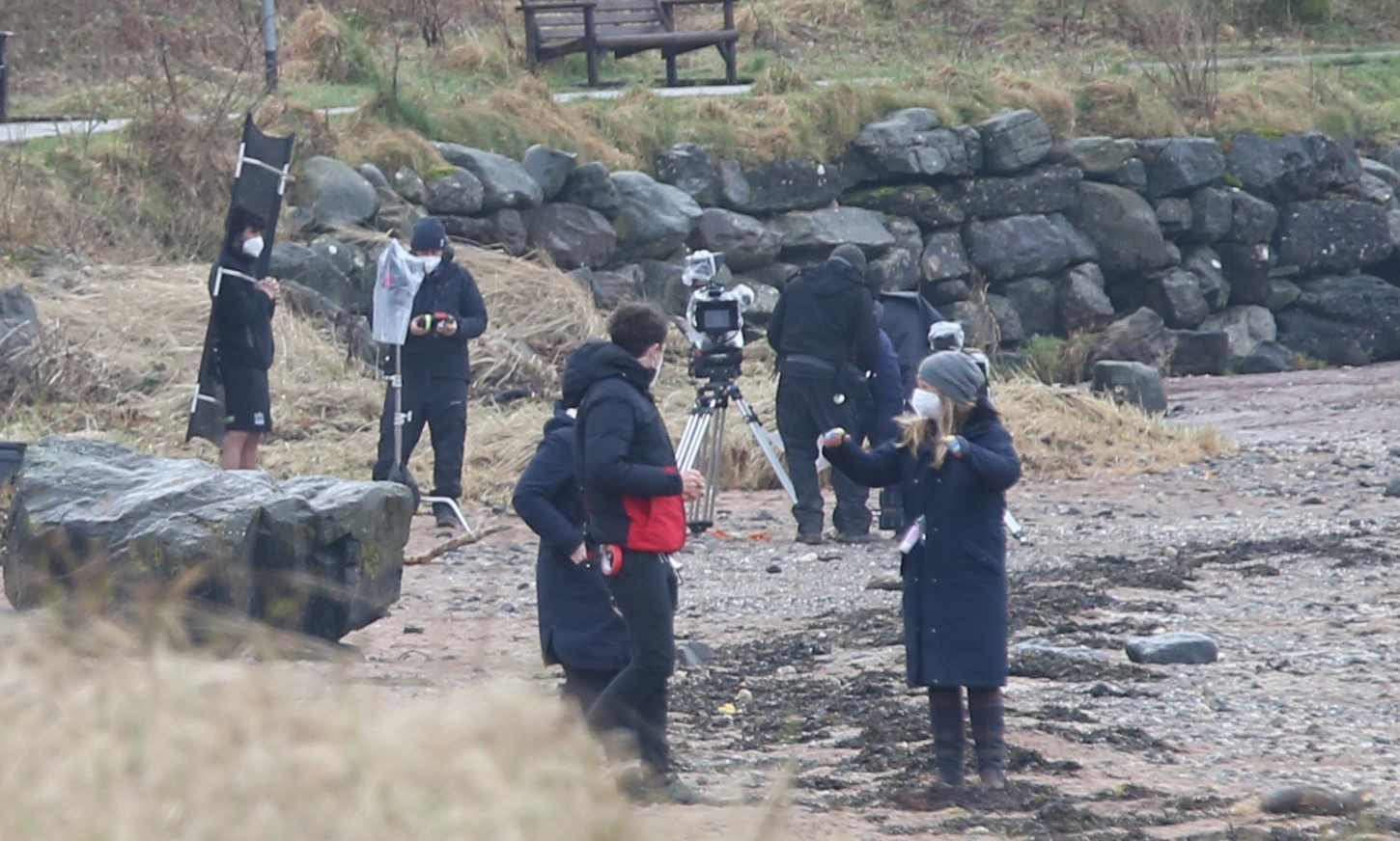 Filming Anika Lunderston Bay.