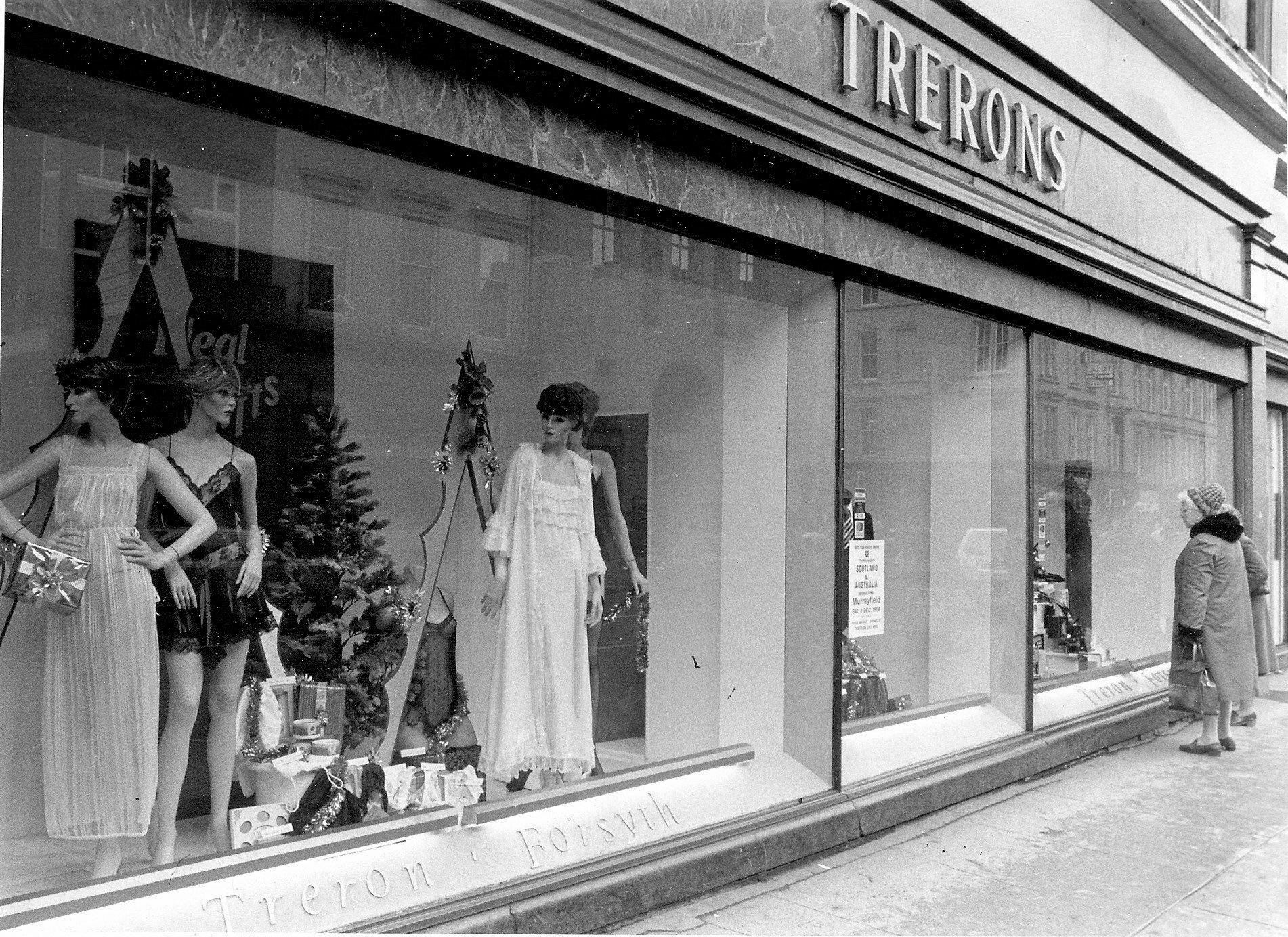 Trerons had beautiful window displays. Pic: Herald and Times