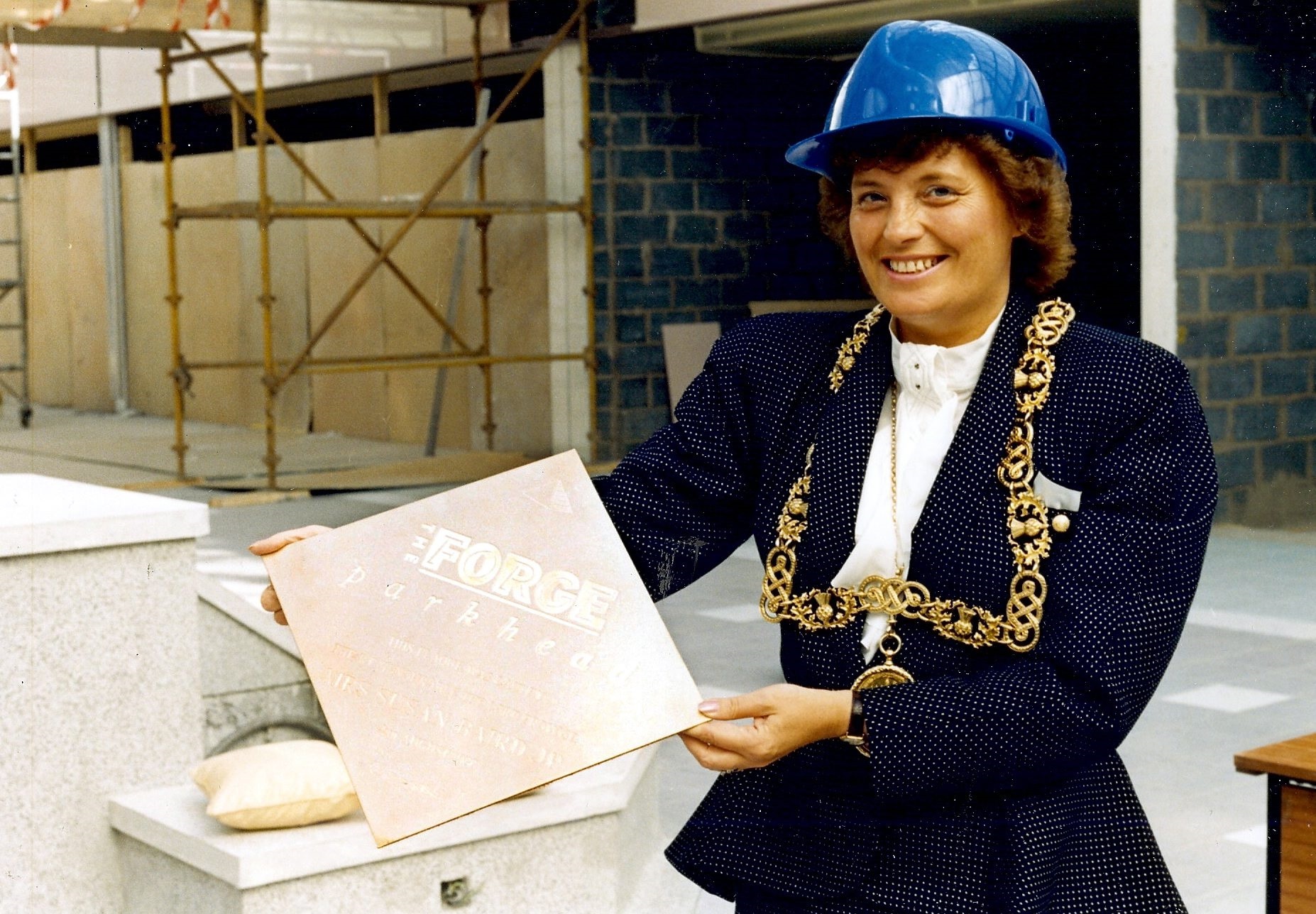Lord Provost Susan Baird at the Parhead Forge August 1988