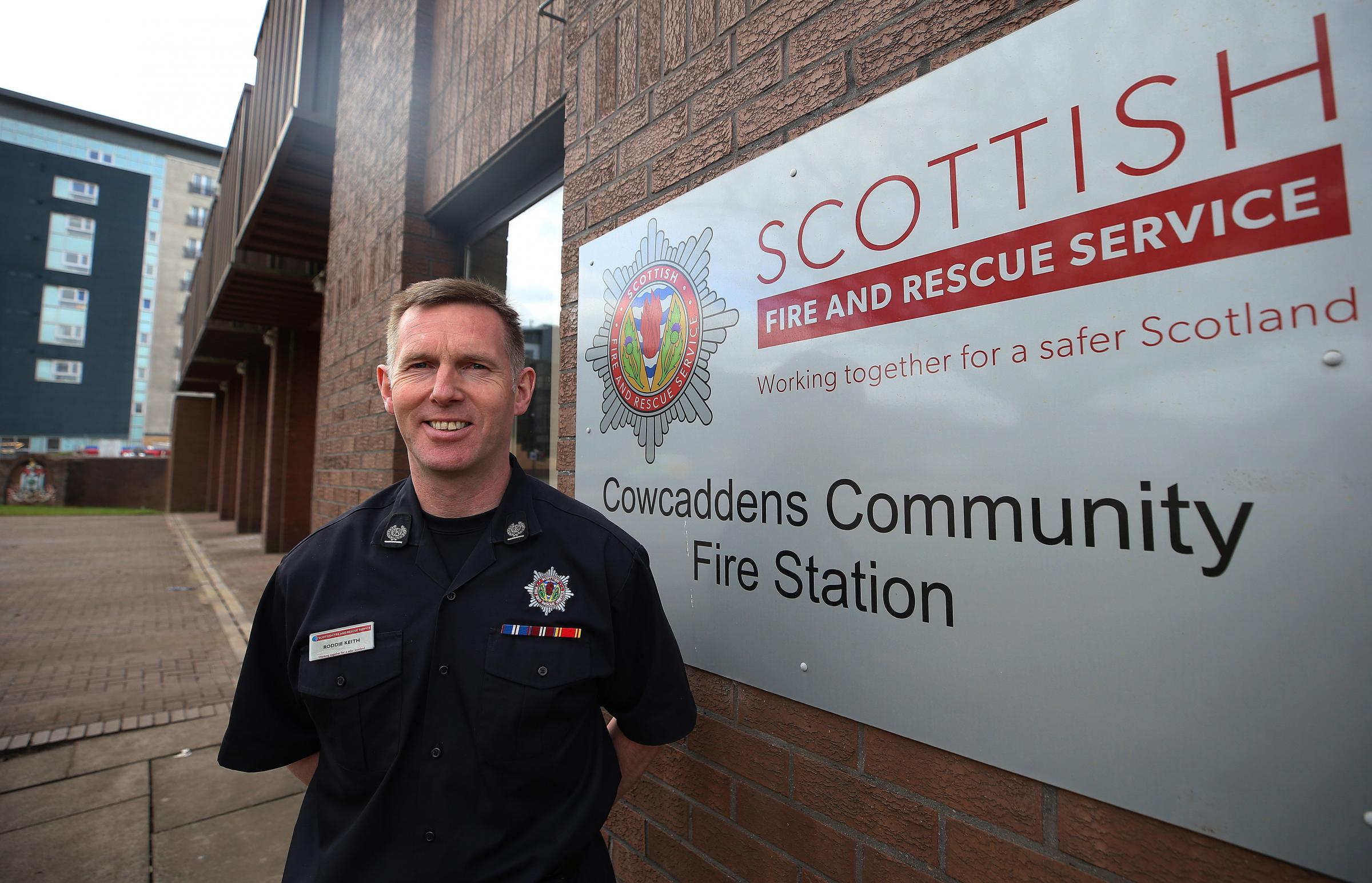 Area Commander Roddie Keith at Cowcaddens Fire Station Picture: Gordon Terris