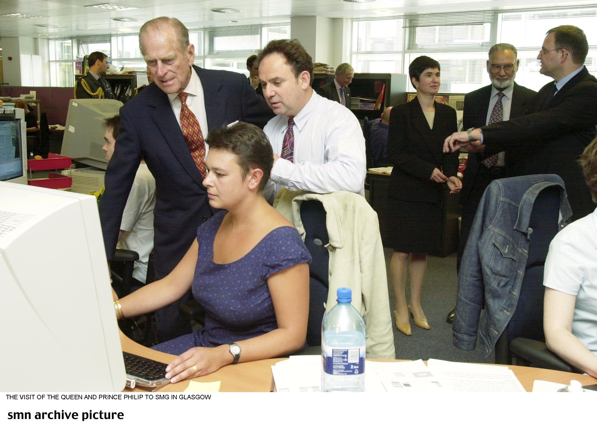 In July 2001, Prince Philip and the Queen visited the Glasgow Times and Herald offices.