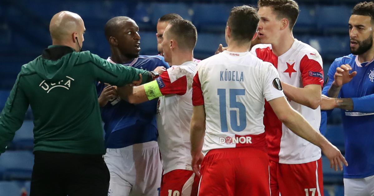 Slavia Player Ondrej Kudela Given Initial Ban Before UEFA Decision On Glen  Kamara Racism Allegations
