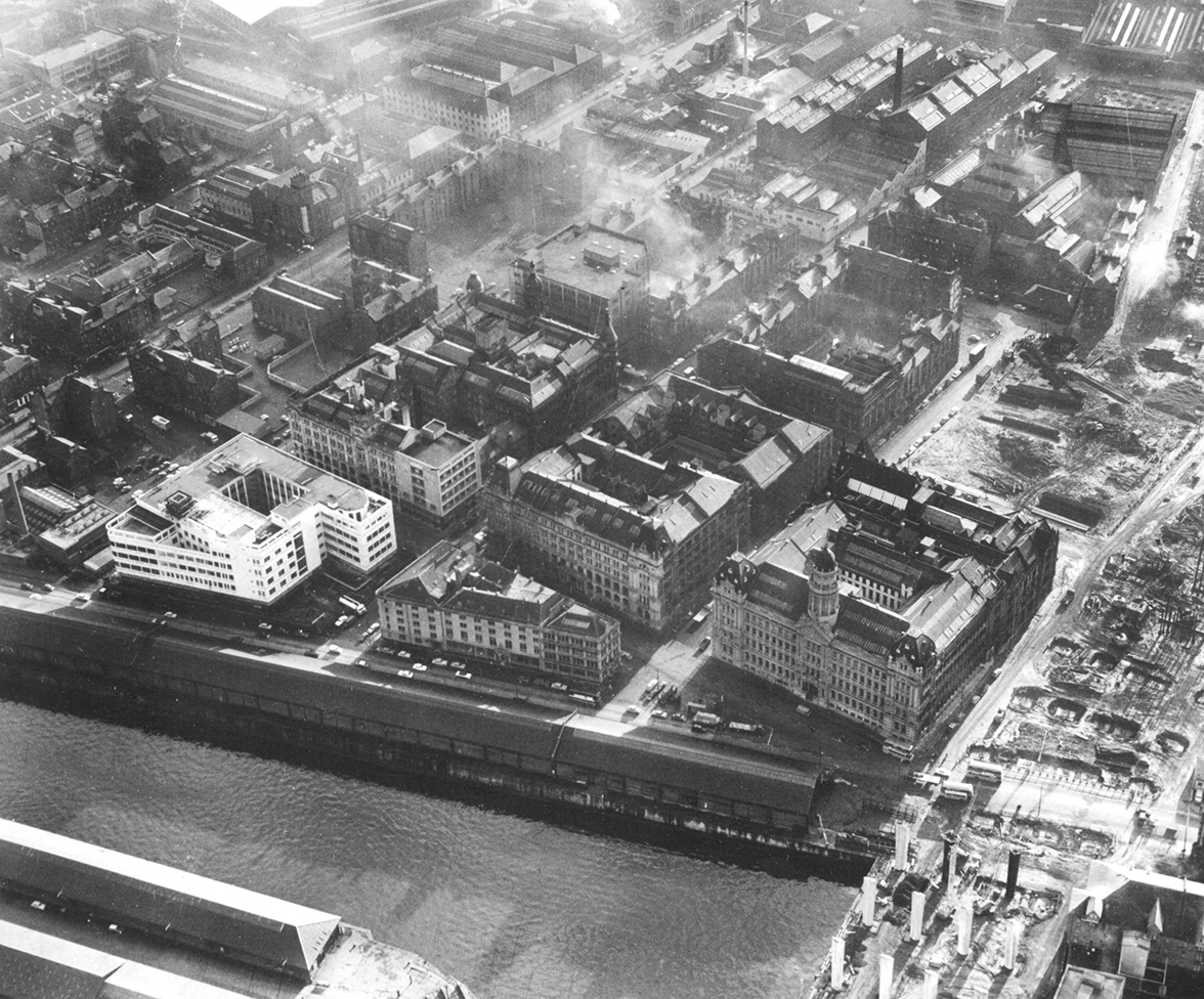 Aerial view of SCWS complex, Morrison St, c1970. Pic: Glasgow City Archives