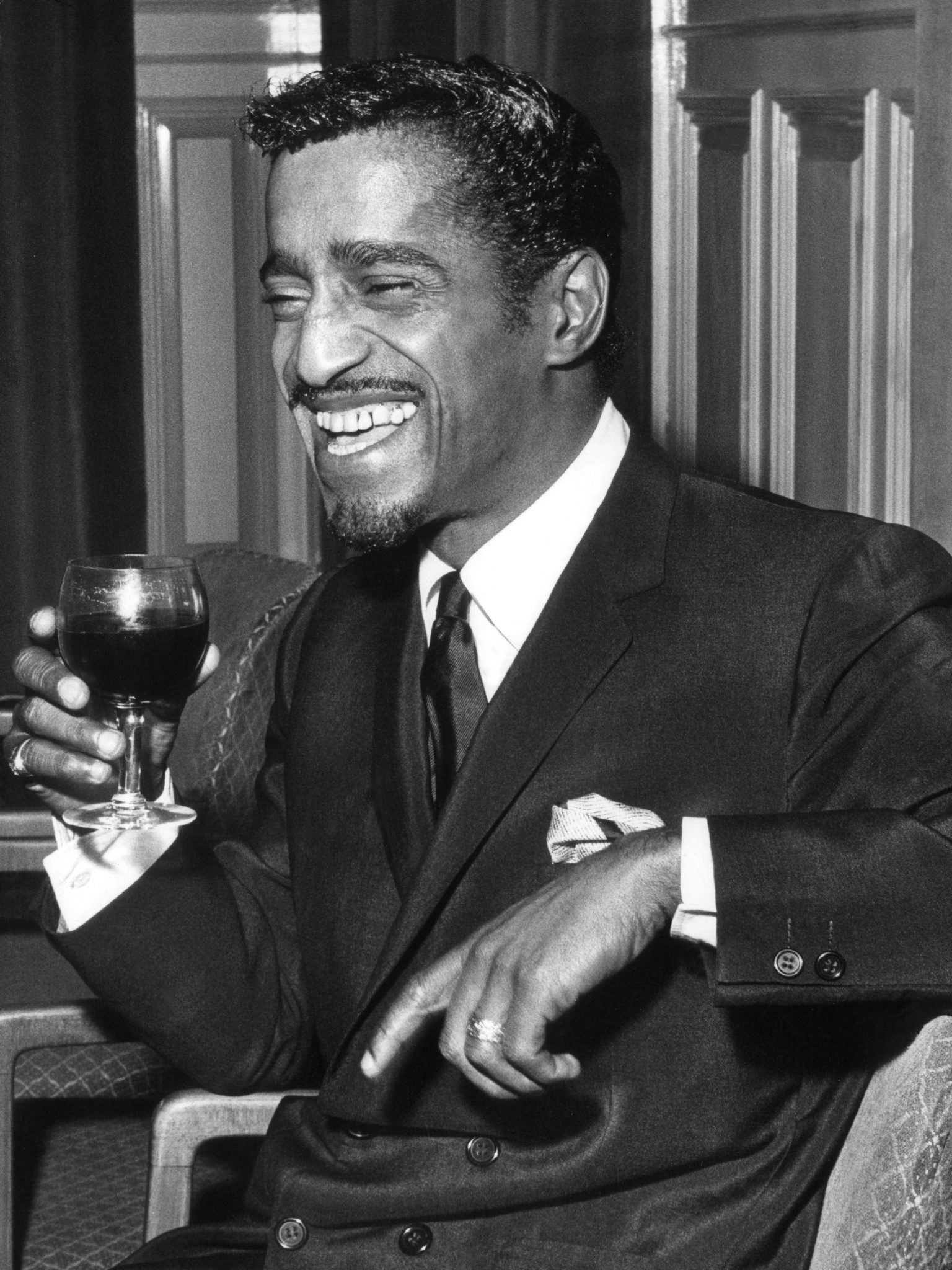 Rat Pack star Sammy Davis Junior in Glasgow, May 1963. Pic: Herald and Times