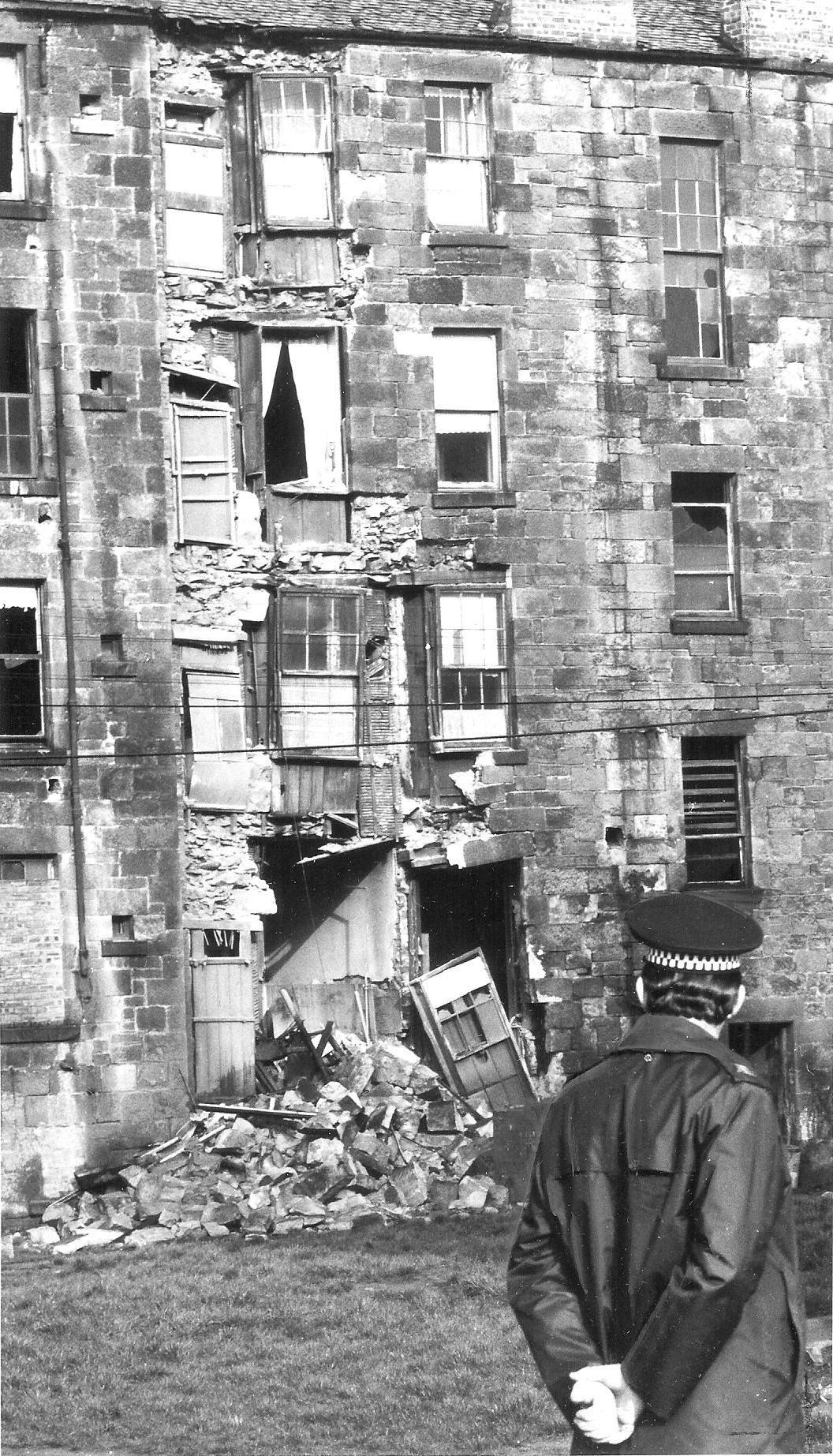 The 1977 building collapse. Pic: Herald and Times