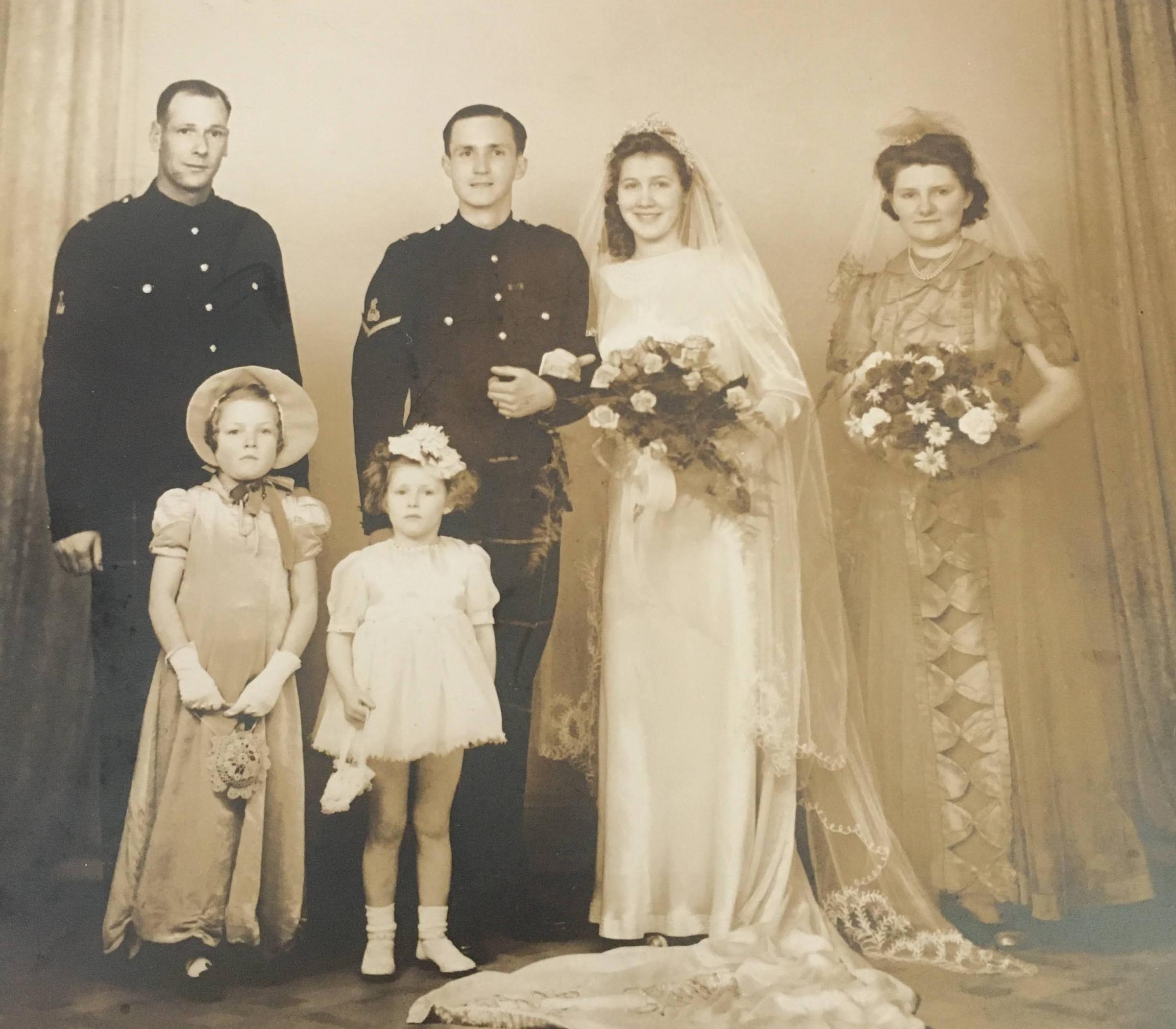 Jane and William were married at Maryhill Barracks in 1943.