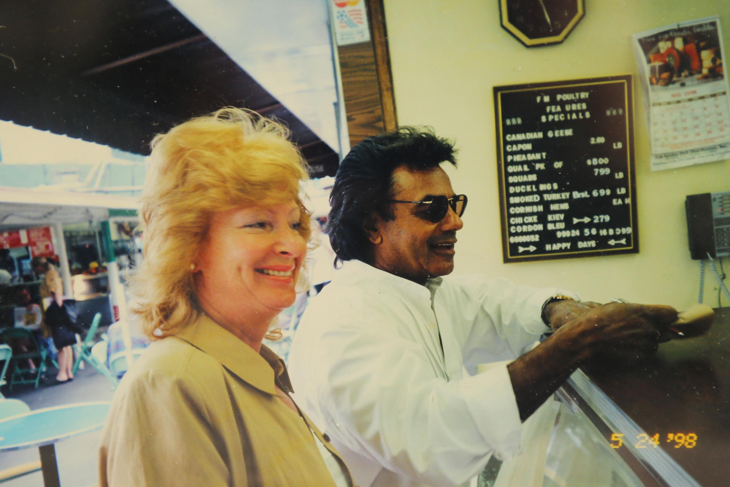 Margot Burkhill pictured with Johnny Mathis in Los Angeles in 1998. Re Times Past feature... Photograph courtesy of Margot Burkhill..For GT Times Past, see story by Ann Fotheringham..