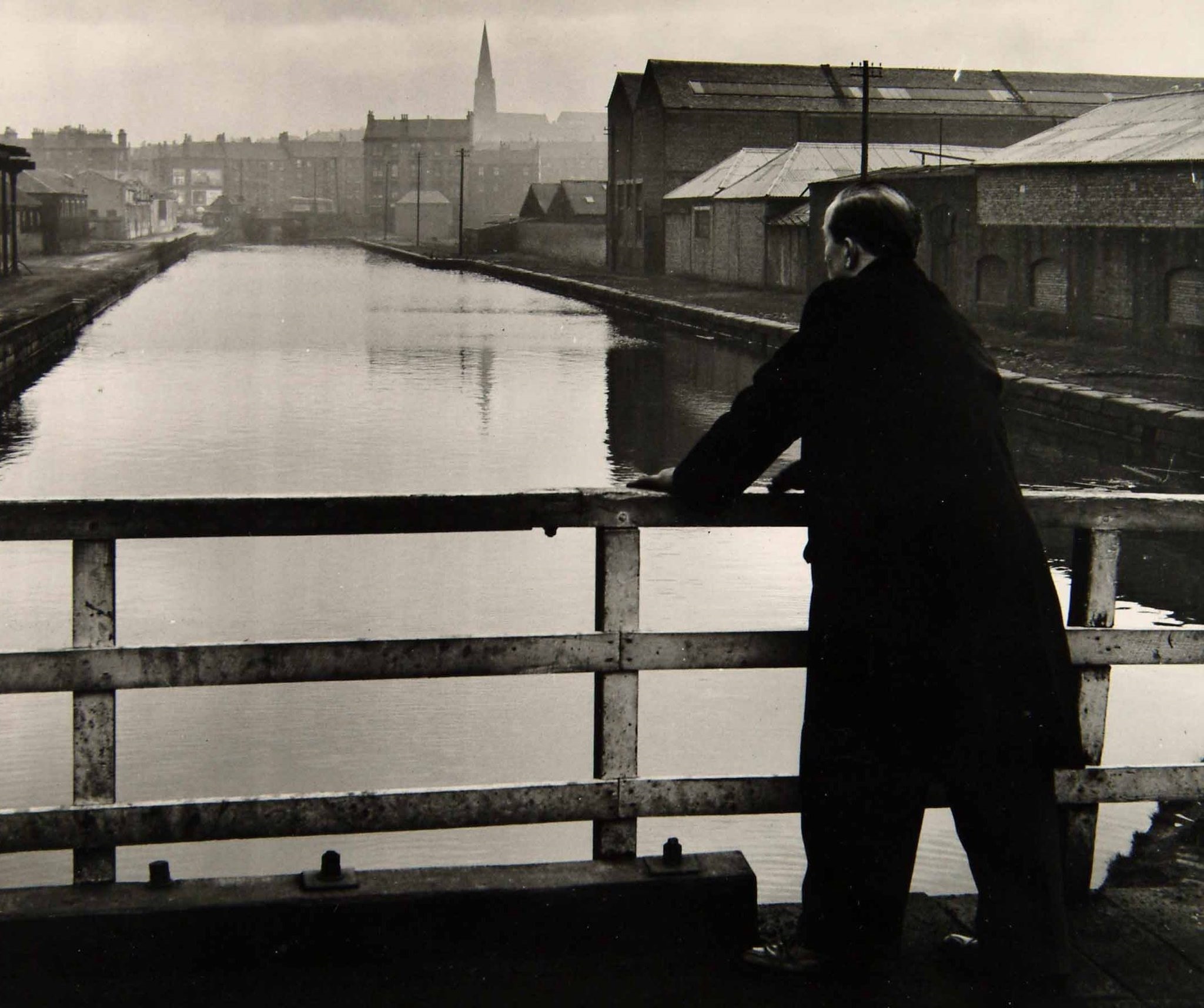 View from Glebe Street towards Castle Street from the bridge over the Forth and Clyde. December 1963. Pic: Herald and Times