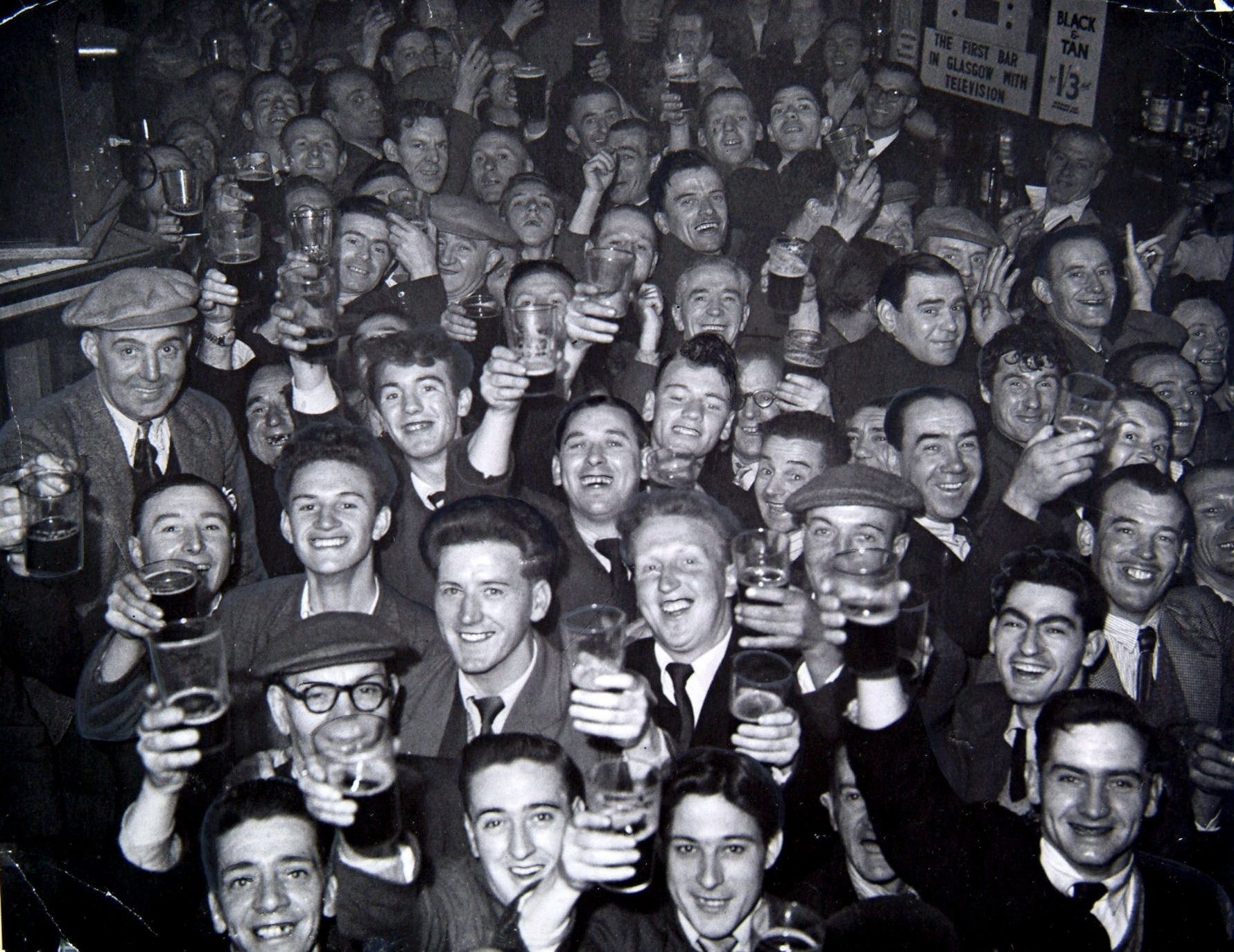The Manx Bar in 1953, when beer was being sold at 1937 prices.Pic: Herald and Times 