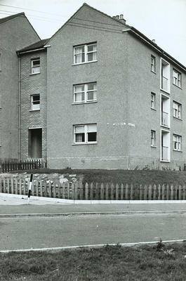 The 100,000th house bulit by Glasgow Corporation since 1919 - Carriden Place Easterhouse. Pic : Glasgow City Archives