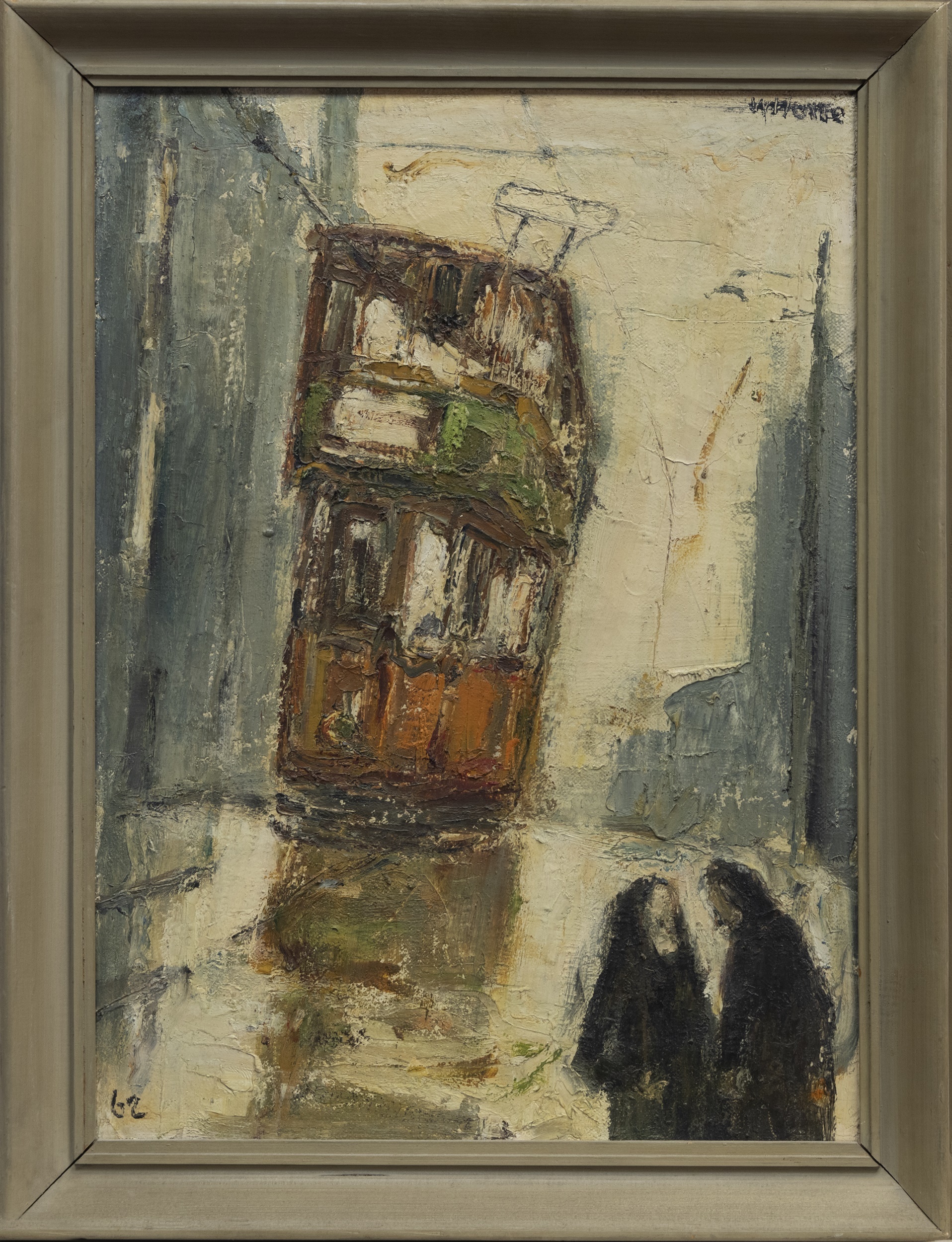 Herbert Whones painting Glasgow Tram