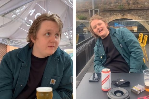 Lewis Capaldi delights Livingston FC with chant during Glasgow pub crawl