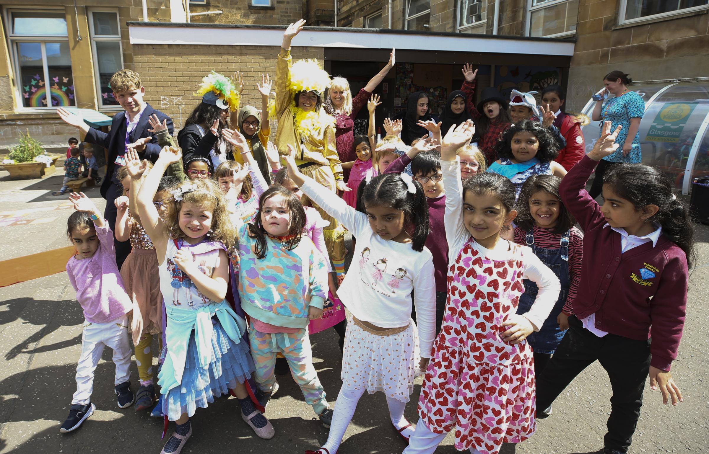 Pollokshields pupils appear in Tramway Beyond Walls video with Disco Chicken
