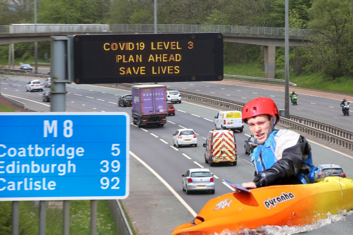 Glasgow traffic: M8 lane closed at airport after canoe lost