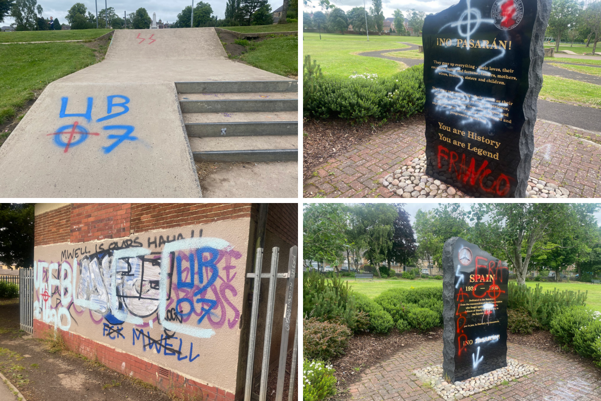 Motherwell International Brigades memorial targeted by fascist vandals