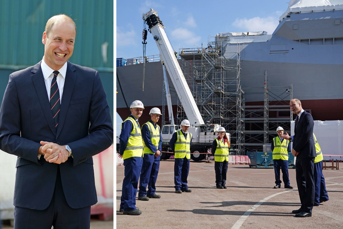 In Pictures: Prince William visits Glasgow shipyard during Scotland visit