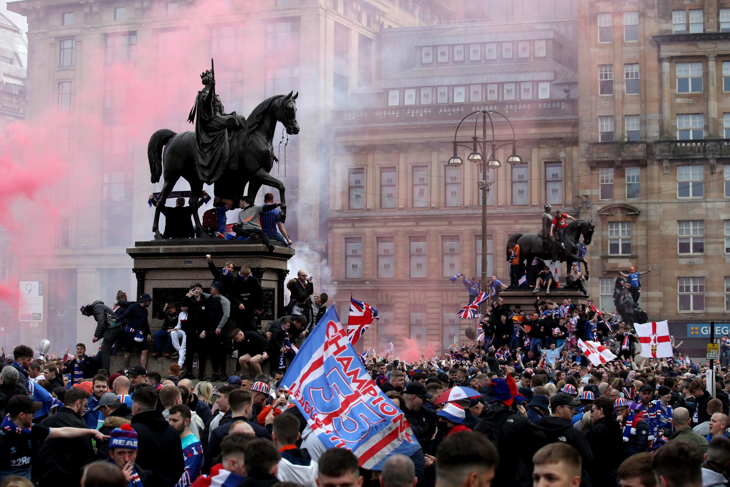 Glasgow George Square Rangers riot: Man arrested as total reaches 45