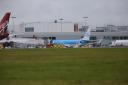 Emergency services at Glasgow Airport as all passengers are evacuated