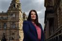 Cllr Susan Aitken, leader of Glasgow City Council, pictured in George Square..Photograph by Colin Mearns