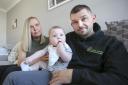 Coatbridge boxer Gary Murray with wife Kelly and seven-month-old son Conlan