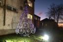 'Absolute belter': Glasgow Parish unveils Christmas tree made of bike wheels