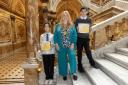 Lord Provost, Jacqueline McLaren with left Yara Tadfi and right, Joseph Quail