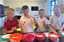 Children learn about healthy eating at the Jeely Piece Club