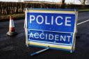 Police accident sign stock pic