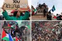 Hundreds of pro-Palestine protesters gather in Glasgow