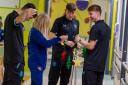 Rangers players lend a helping hand decorating the Royal Hospital For Children