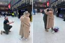 Couple get engaged in the middle of Glasgow Central