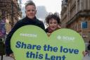 Ricky Ross and Lorraine McIntosh took to the streets of Glasgow to urge locals to support the Scottish Catholic International Aid Fund