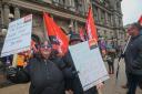 Unions met outside Glasgow City Chambers to send a message to councillors ahead of the budget
