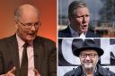 Clockwise from left: Polling expert John Curtice, Labour leader Keir Starmer, and newly elected MP George Galloway