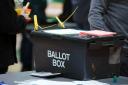 A ballot box at a by-election