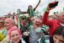 Hoops fans celebrate Scottish Cup win at Celtic Park