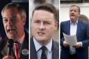 Left to right: Nigel Farage, Wes Streeting and Piers Morgan are all set to appear on Question Time
